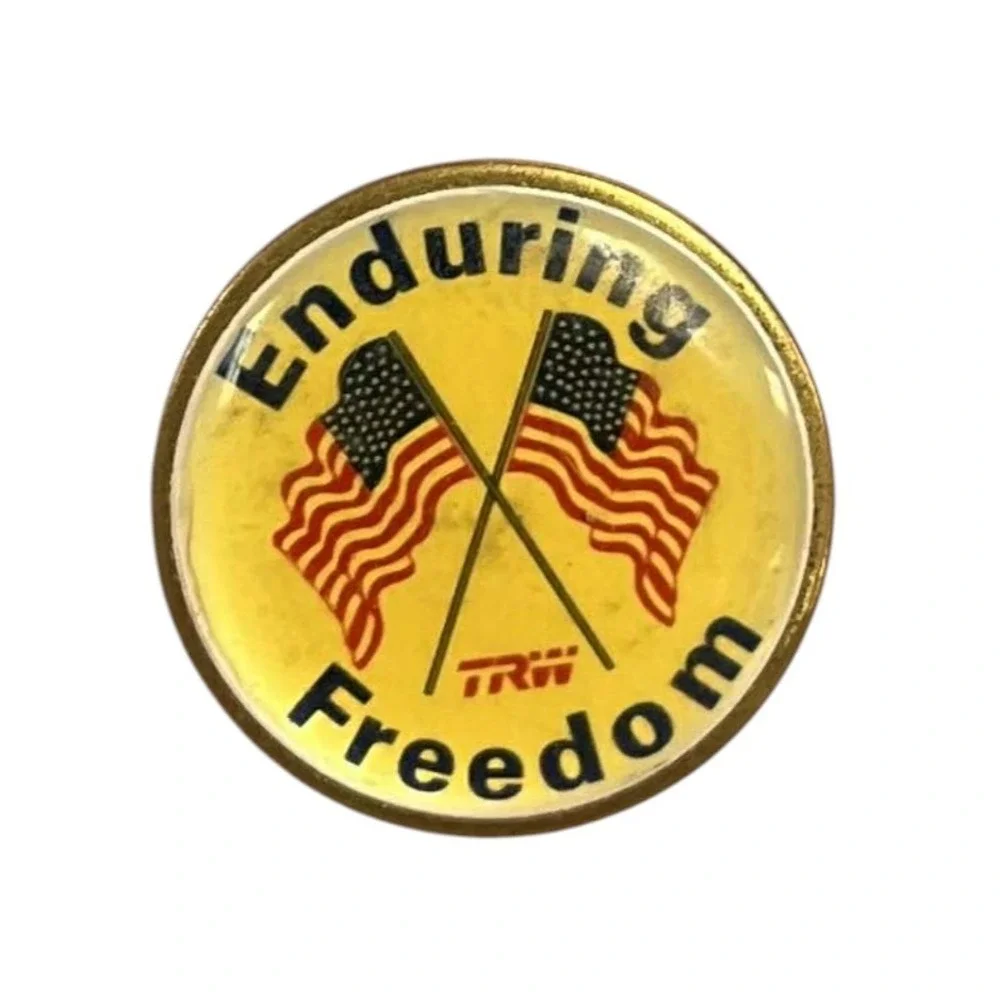TRW Systems Operation Enduring Freedom Enamel Lapel Pin
